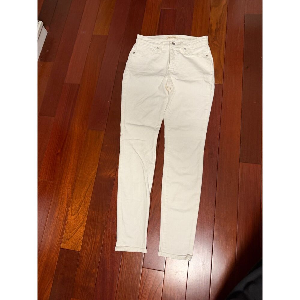 Madewell 9" High-Rise Skinny Jeans White Womens Size 27 Stretch Denim